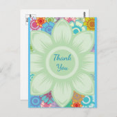 Moderne Kleurrijke Bloemstuk Aangepaste Tekst of B Briefkaart (Voorkant / Achterkant)