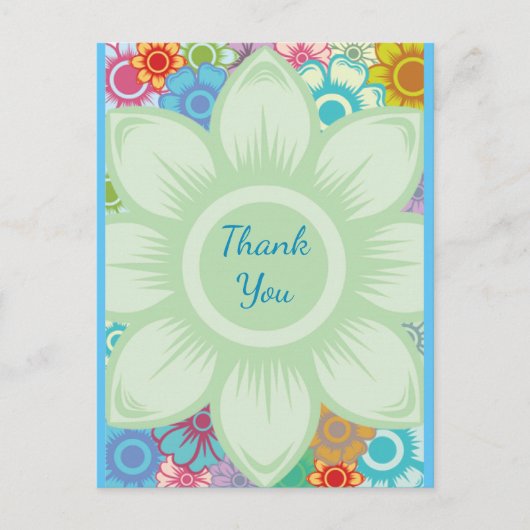 Moderne Kleurrijke Bloemstuk Aangepaste Tekst of B Briefkaart (Voorkant)