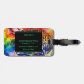 Moderne kleurrijke Boeddha Waterverf Bagagelabel (Achterkant horizontaal)