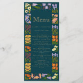 Moderne kleurrijke Boho chique bruiloft menu (Voorkant)