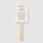 Moderne kleurrijke Boho chique bruiloft programma' Handwaaier (Achterkant)