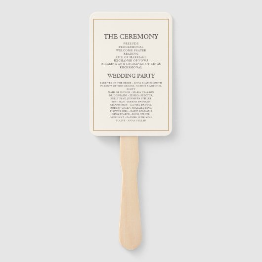 Moderne kleurrijke Boho chique bruiloft programma' Handwaaier (Achterkant)