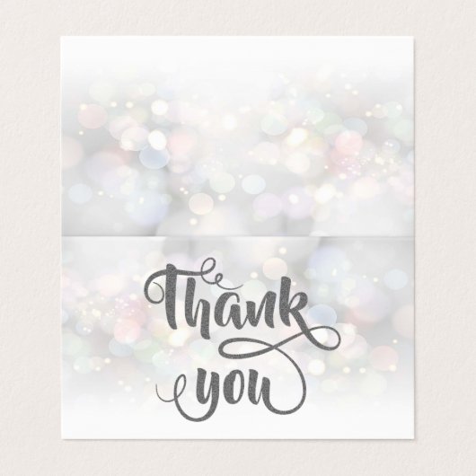 Moderne, kleurrijke Bokeh - Hartelijk dank Visitekaartje (Buitenkant ongevouwen)