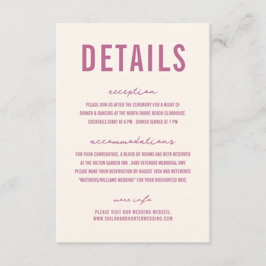 Moderne Kleurrijke Bokeh Lights Lavendel Bruiloft Informatiekaartje (Voorkant)