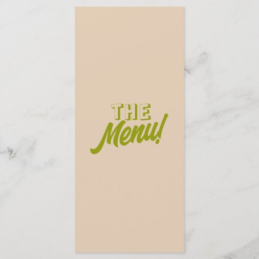 Moderne Kleurrijke Bold Funky Fun Unieke bruiloft Menu (Achterkant)