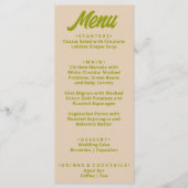 Moderne Kleurrijke Bold Funky Fun Unieke bruiloft Menu (Voorkant)