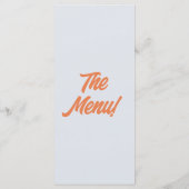 Moderne Kleurrijke Bold Funky Retro 70s bruiloft Menu (Achterkant)