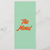 Moderne Kleurrijke Bold Funky Retro Groovy Bruilof Menu (Achterkant)