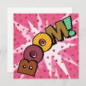 Moderne, kleurrijke BOOM-strip Kaart (Voorkant / Achterkant)