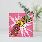 Moderne, kleurrijke BOOM-strip Kaart (Staand voorkant)