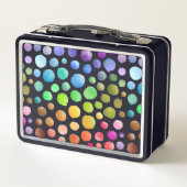 Moderne kleurrijke borstel polka dot school Patroo (Achterkant)