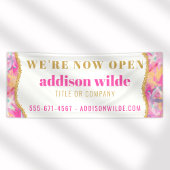 Moderne kleurrijke borstels Gold Business Banner