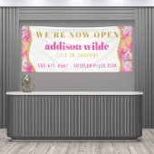 Moderne kleurrijke borstels Gold Business Banner