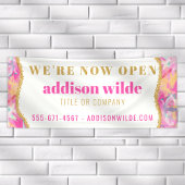 Moderne kleurrijke borstels Gold Business Banner