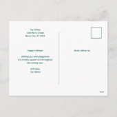 Moderne Kleurrijke Botanische Kerstkrans Feestdagenkaart (Achterkant)