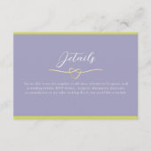 Moderne kleurrijke bruiloft details informatiekaartje (Voorkant)