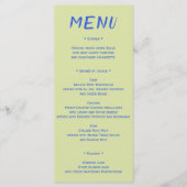Moderne Kleurrijke Bruiloft Menu (Voorkant)