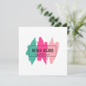 Moderne Kleurrijke BrushStroke Salon Cadeaubon Aankondiging (Staand voorkant)