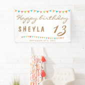 Moderne Kleurrijke Bunting Flags Verjaardagsfeest Spandoek (Insitu)