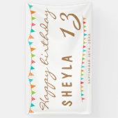 Moderne Kleurrijke Bunting Flags Verjaardagsfeest Spandoek (Verticaal)