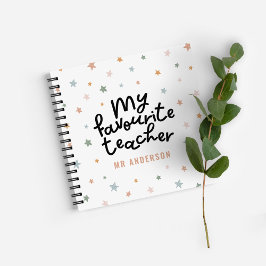 Moderne, kleurrijke cadeau voor favoriete lerarens notitieboek