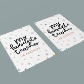 Moderne, kleurrijke cadeau voor favoriete lerarens pokerkaarten