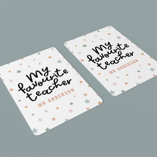 Moderne, kleurrijke cadeau voor favoriete lerarens pokerkaarten