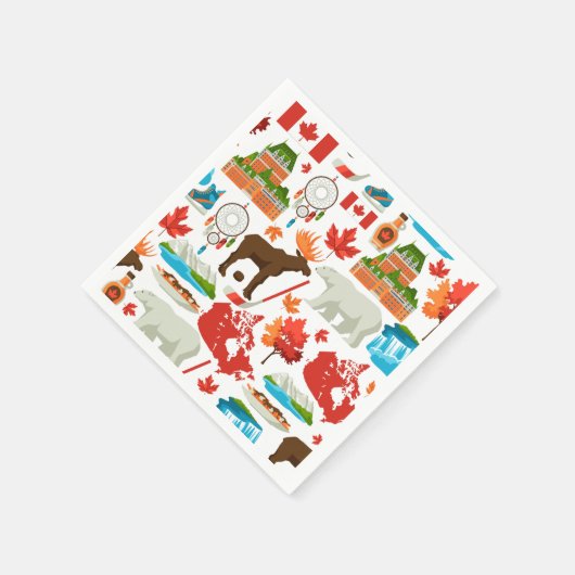 Moderne kleurrijke Canadese thema Servet (Hoek)