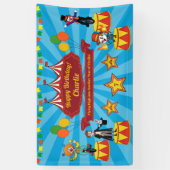 Moderne Kleurrijke Cartoon Circus Kinderen Party B Spandoek (Verticaal)