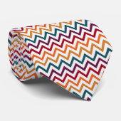 Moderne Kleurrijke Chevron Patroon Heren Das (Opgerold)