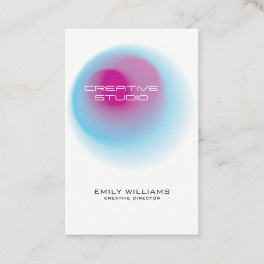 Moderne kleurrijke cirkel kleur blend visitekaartje (Voorkant)