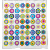 Moderne kleurrijke cirkels uit de midden van de ee douchegordijn (Voorkant)