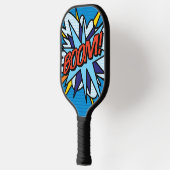 Moderne Kleurrijke Comic Book BOOM Pickleball Paddle (Links)