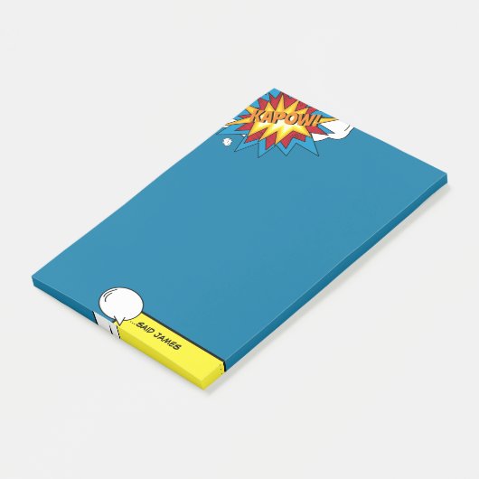 Moderne Kleurrijke Comic Book Pop Art Speech Bubbl Post-it® Notes (Schuin)