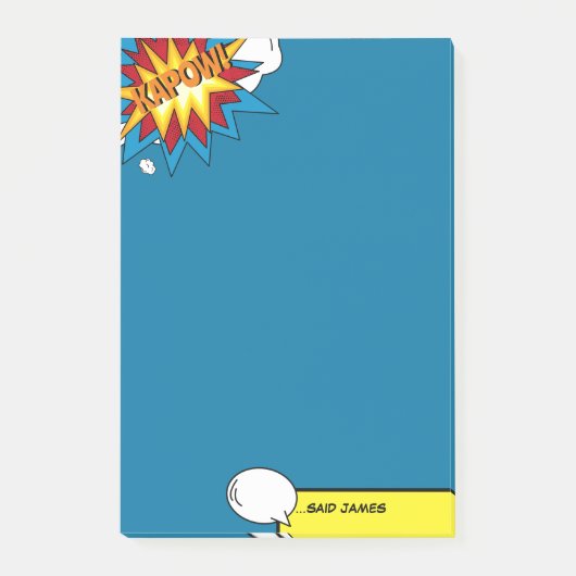Moderne Kleurrijke Comic Book Pop Art Speech Bubbl Post-it® Notes (Voorkant)