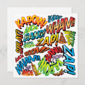 Moderne Kleurrijke Comic Book Typografie Met Veel  Kaart (Voorkant / Achterkant)