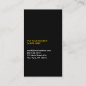 Moderne kleurrijke Confetti Bokeh zwart verticaal Visitekaartje (Achterkant)