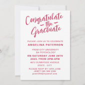 Moderne kleurrijke Confetti Graduation Party Kaart (Achterkant)