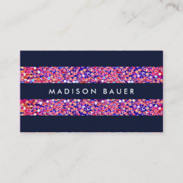 Moderne kleurrijke Confetti strepes Visitekaartje