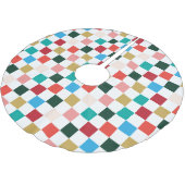 Moderne kleurrijke dambord kerst kerstboom rok (Gekanteld)