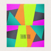 Moderne kleurrijke dank u geometrische abstracte k kaart (Buitenkant ongevouwen)