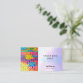 Moderne Kleurrijke Dansers en Fitnessstudio Visitekaartje (Staand voorkant)