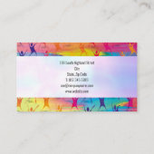 Moderne Kleurrijke Dansers en Fitnessstudio Visitekaartje (Achterkant)