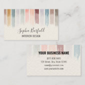 Moderne, kleurrijke design interieur design Profes Visitekaartje (Voorkant / Achterkant)