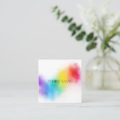 Moderne, kleurrijke design professionele Sjabloon Vierkante Visitekaartje (Staand voorkant)