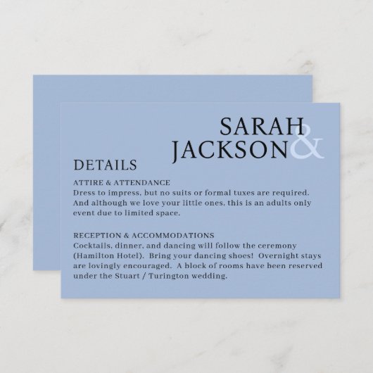 Moderne kleurrijke details over het eenvoudige let informatiekaartje (Voorkant / Achterkant)