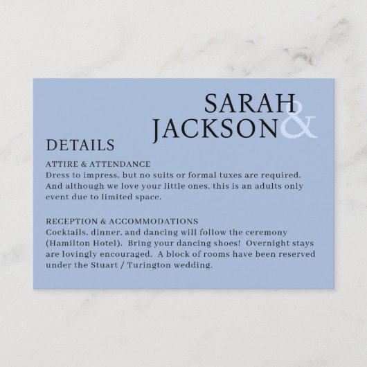 Moderne kleurrijke details over het eenvoudige let informatiekaartje (Voorkant)