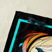 Moderne Kleurrijke Dolfijnen in de oceaan Strandlaken (In situ)