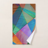 Moderne, kleurrijke driehoeken, trapezoïde vormkun handdoek (Handdoek)