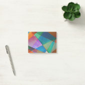 Moderne, kleurrijke driehoeken, trapezoïde vormkun post-it® notes (Kantoor)